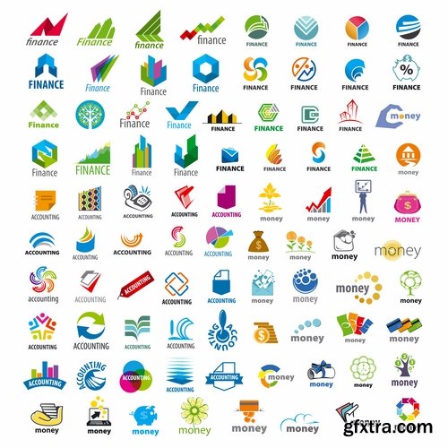 Collection picture vector logo illustration of the business campaign #8-25 EPS