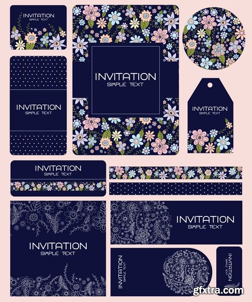 Collection of vector banner picture card flyer poster invitation card 25 EPS