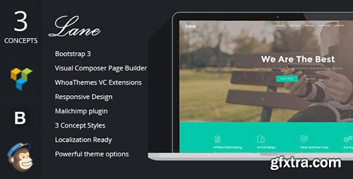 ThemeForest - Lane v1.0.1 - Startup Landing Page Bootstrap WP Theme - 12087305