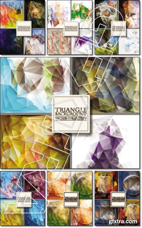 Brochure Design Templates. Geometric Triangular Abstract Modern Backgrounds - Vector
