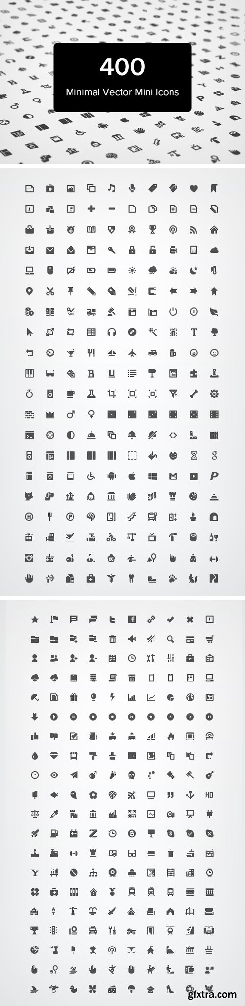 CM 118334 - 400 Minimal Vector Mini Icons