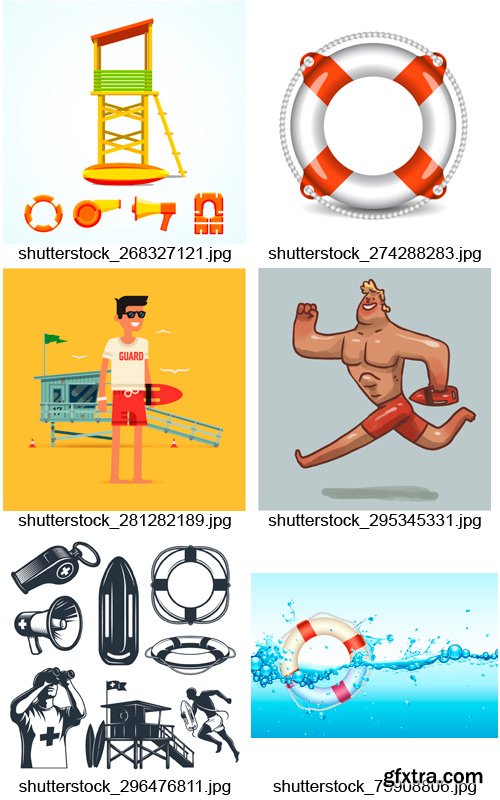 Amazing SS - Lifeguard Design Elements, 25xEPS