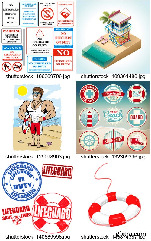 Amazing SS - Lifeguard Design Elements, 25xEPS