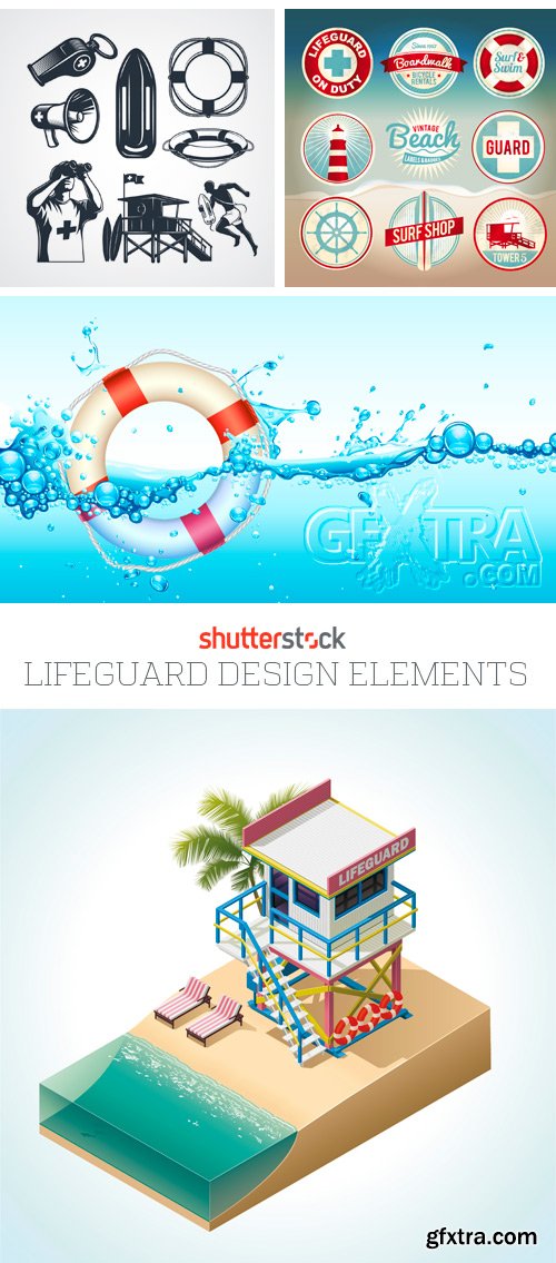 Amazing SS - Lifeguard Design Elements, 25xEPS