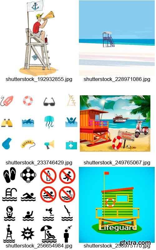 Amazing SS - Lifeguard Design Elements, 25xEPS