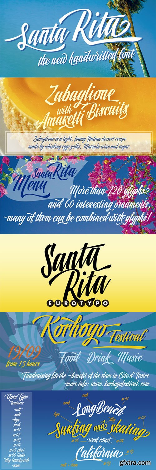 Santa Rita - NEW Casual & Modern Script OTF $42