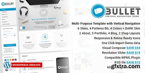 ThemeForest - Bullet v1.0.1 - Multipurpose Vertical Menu WP Theme - 12113590