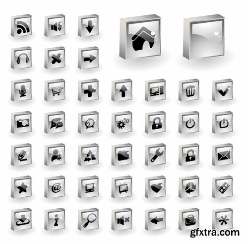 Collection of vector image various flat icons on various subjects #6-25 Eps