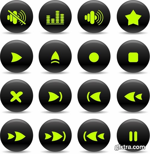 Collection of vector image various flat icons on various subjects #6-25 Eps