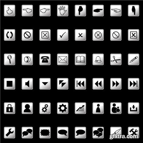 Collection of vector image various flat icons on various subjects #6-25 Eps