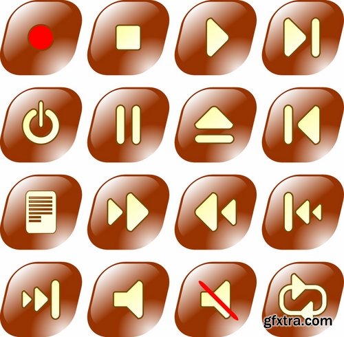 Collection of vector image various flat icons on various subjects #6-25 Eps