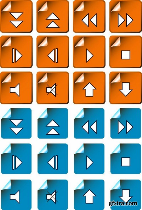 Collection of vector image various flat icons on various subjects #6-25 Eps