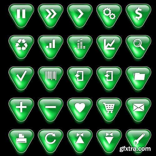 Collection of vector image various flat icons on various subjects #6-25 Eps