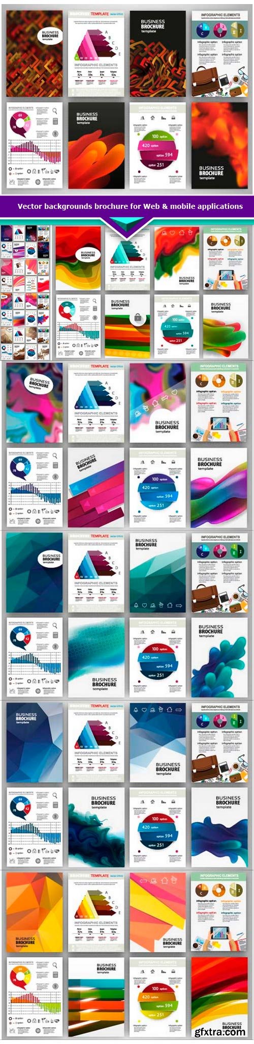 Vector backgrounds brochure for Web &amp; mobile applications 10x EPS