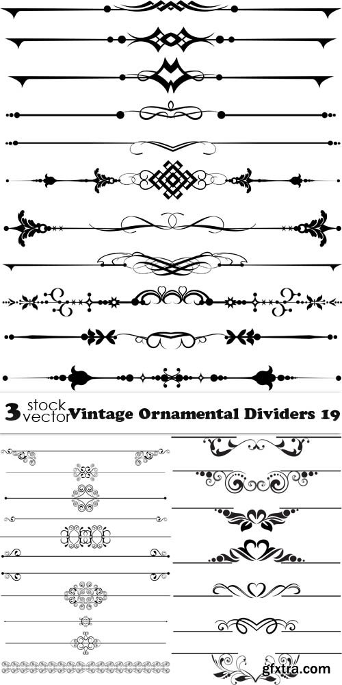 Vectors - Vintage Ornamental Dividers 19