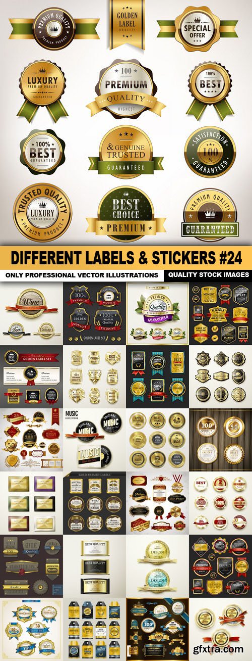 Different Labels &amp; Stickers #24 - 25 Vector