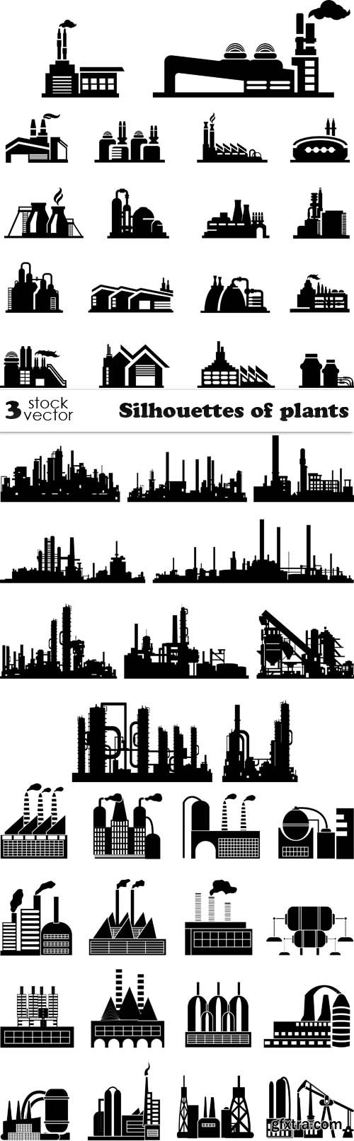 Vectors - Silhouettes of plants