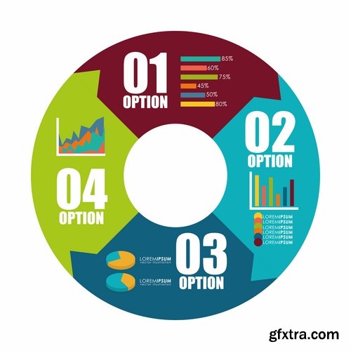 Collection of vector image conceptual business infographics #11-25 Eps