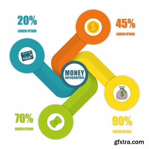 Collection of vector image conceptual business infographics #11-25 Eps