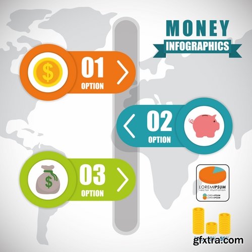 Collection of vector image conceptual business infographics #11-25 Eps