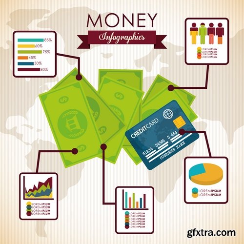 Collection of vector image conceptual business infographics #11-25 Eps