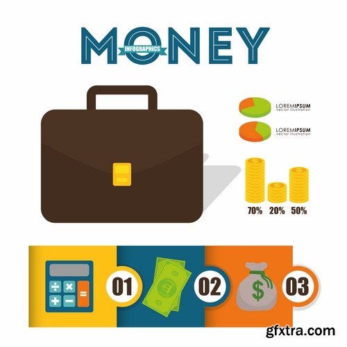 Collection of vector image conceptual business infographics #11-25 Eps