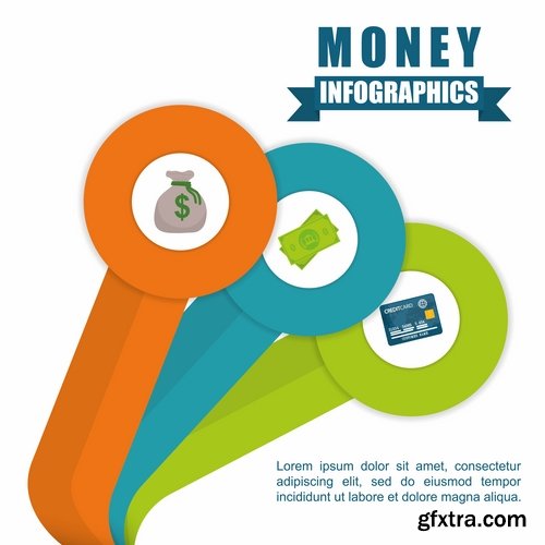 Collection of vector image conceptual business infographics #11-25 Eps