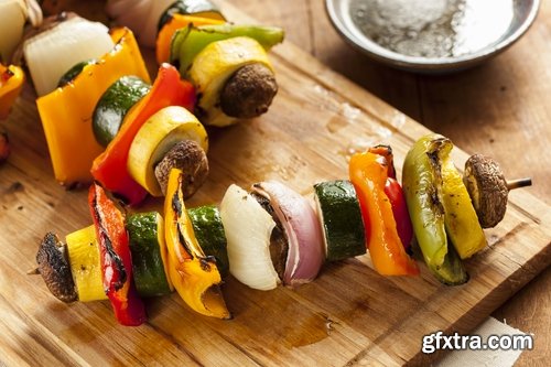 Collection of vegetables baked eggplant pepper tomato barbecue grill 25 HQ Jpeg