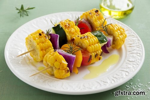 Collection of vegetables baked eggplant pepper tomato barbecue grill 25 HQ Jpeg