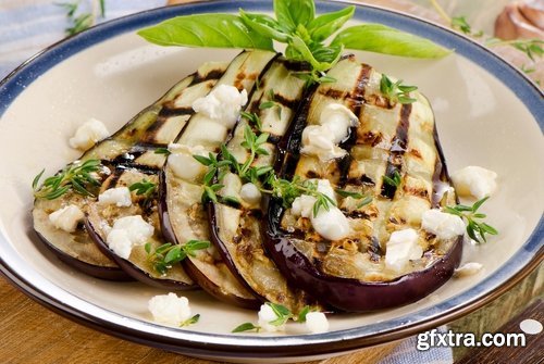 Collection of vegetables baked eggplant pepper tomato barbecue grill 25 HQ Jpeg