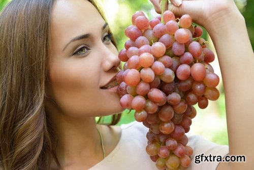 Collection beautiful girl woman with grape berry 25 HQ Jpeg