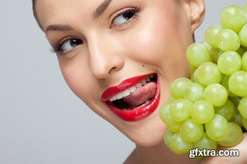 Collection beautiful girl woman with grape berry 25 HQ Jpeg