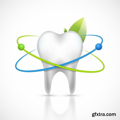 Collection of vector image of honey medical infographics tooth dentist tool icon 25 EPS