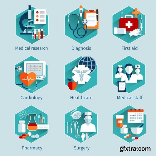 Collection of vector image of honey medical infographics tooth dentist tool icon 25 EPS