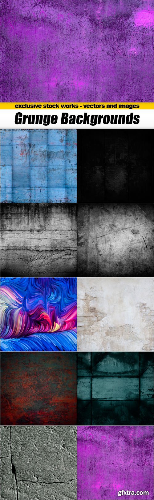 Grunge Backgrounds - 10x JPEGs