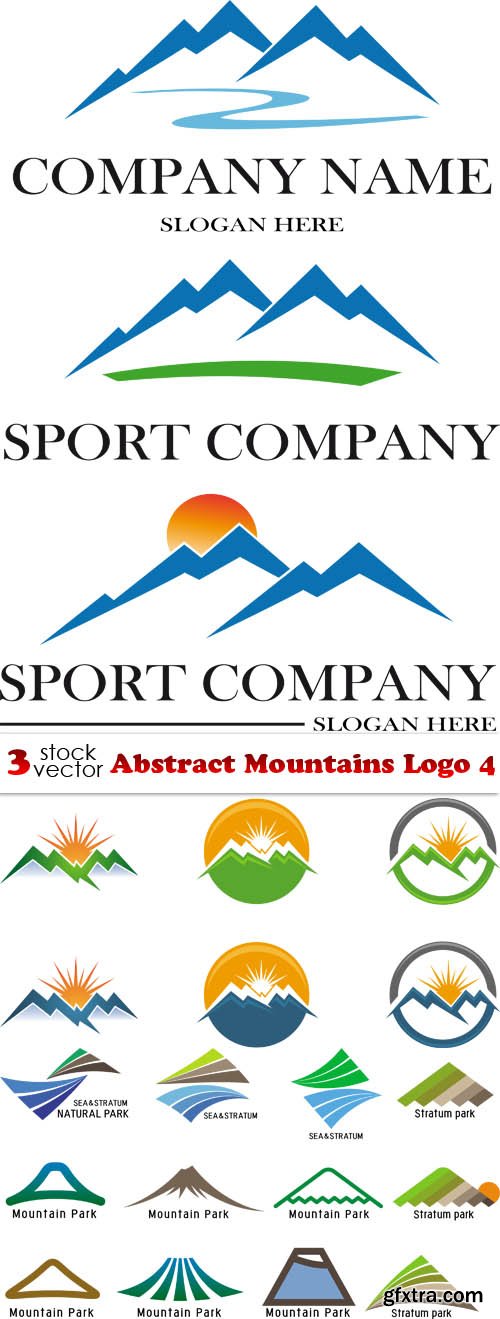 Vectors - Abstract Mountains Logo 4