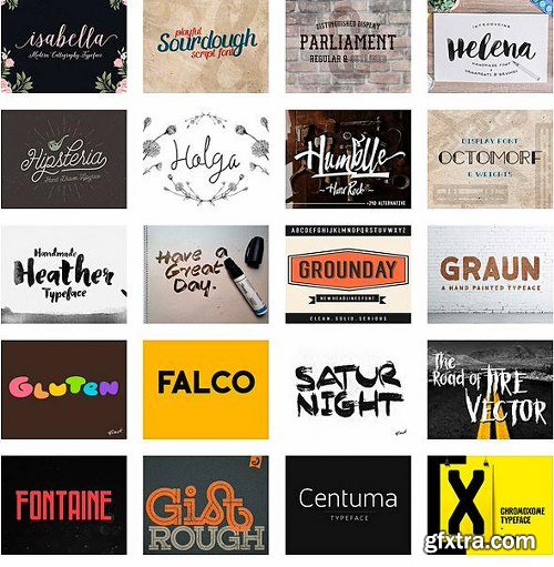 Envato Indie Font Bundle (72 handcrafted fonts) $1300