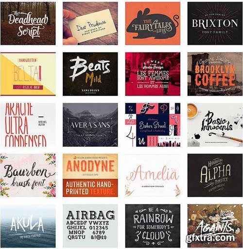 Envato Indie Font Bundle (72 handcrafted fonts) $1300