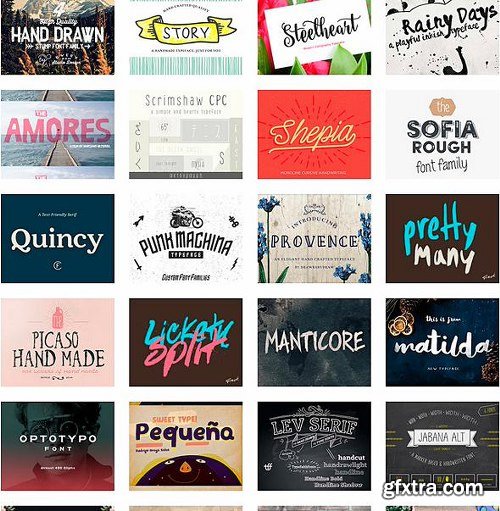 Envato Indie Font Bundle (72 handcrafted fonts) $1300