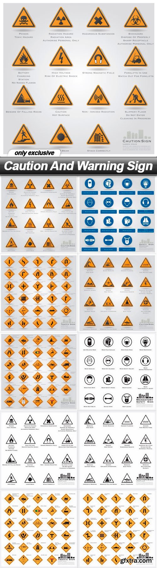 Caution And Warning Sign - 10 EPS