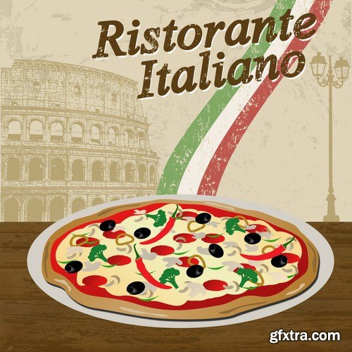 Italian Restaurant poster - 8 EPS