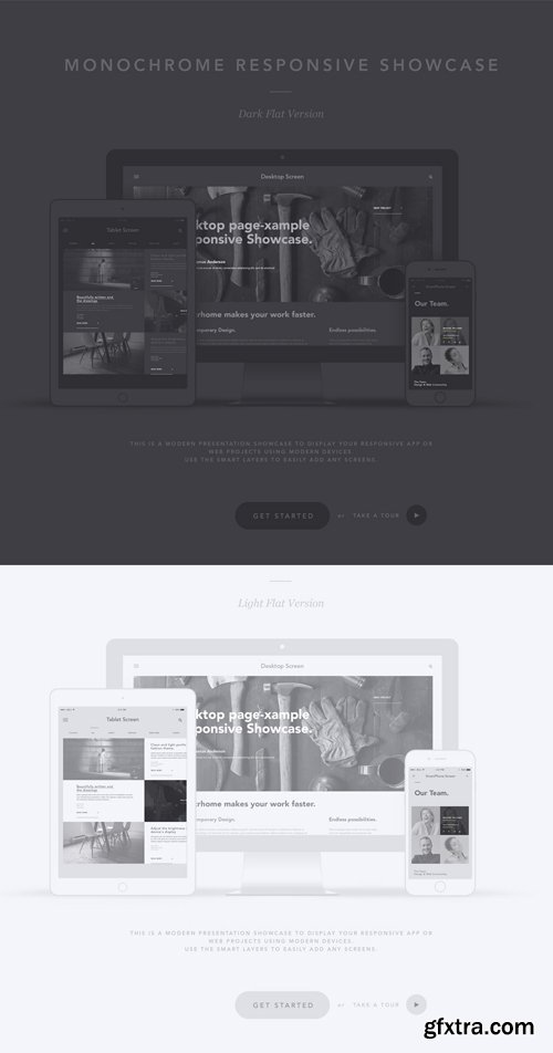 Monochrome Responsive Showcase