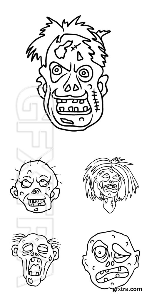 Stock Vectors - Black outline on isolated white background. Cartoon style