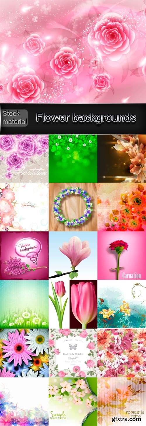 Flower beautiful vector backgrounds