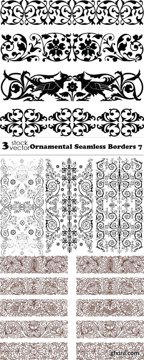 Vectors - Ornamental Seamless Borders 7