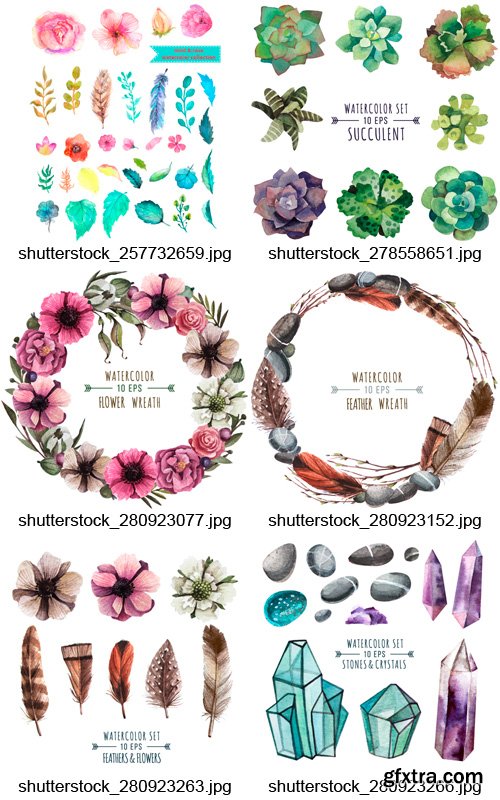 Amazing SS - Watercolor Design Elements 2, 25xEPS