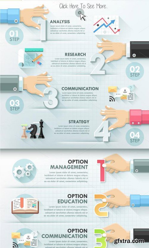 CM Hands Teamwork Infographics 342565