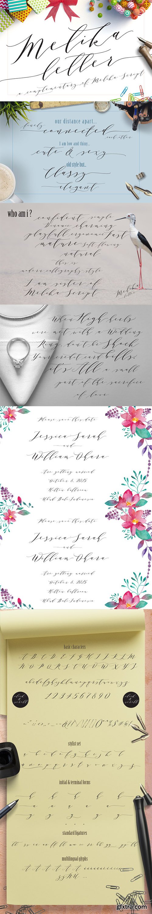 CM Melika Letter Font - Melika Script Font Family 342680