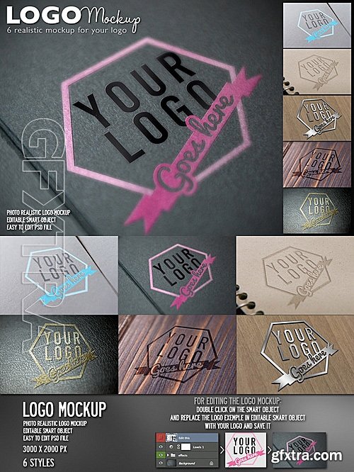 CM - 6 Logo Mockups 342594