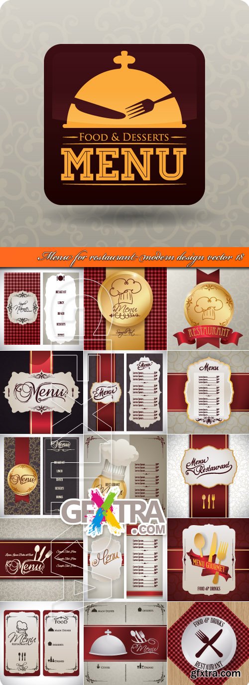 Menu for restaurant modern design vector 18